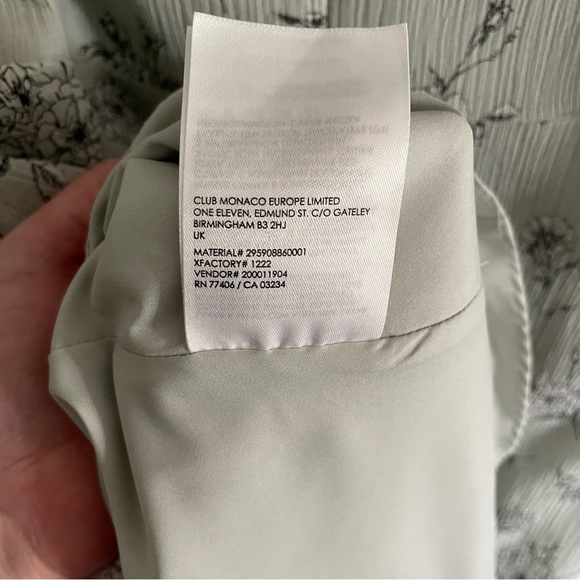 CLUB MONACO Pitched Sleeve Floral Mini Dress Size 12 - Picture 10 of 14